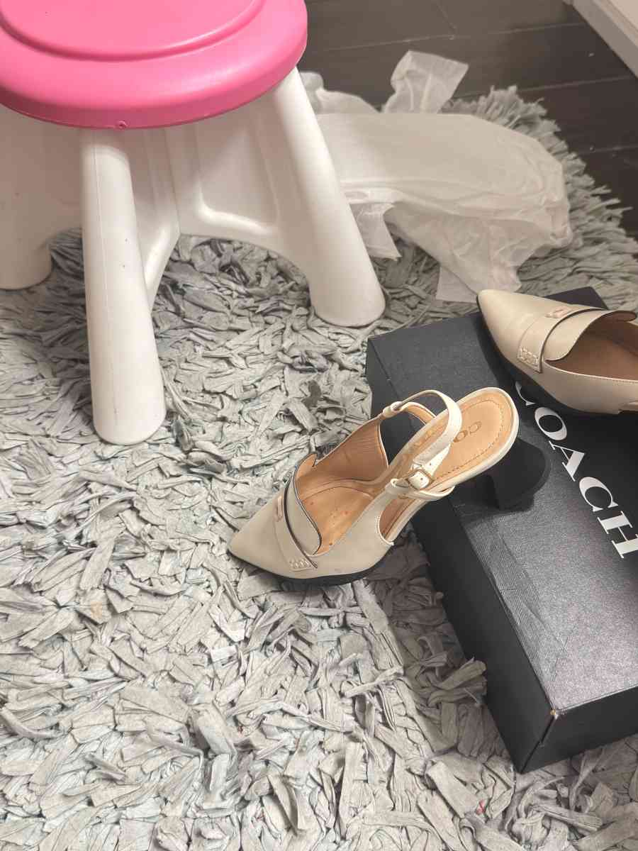 coach cream color shoes