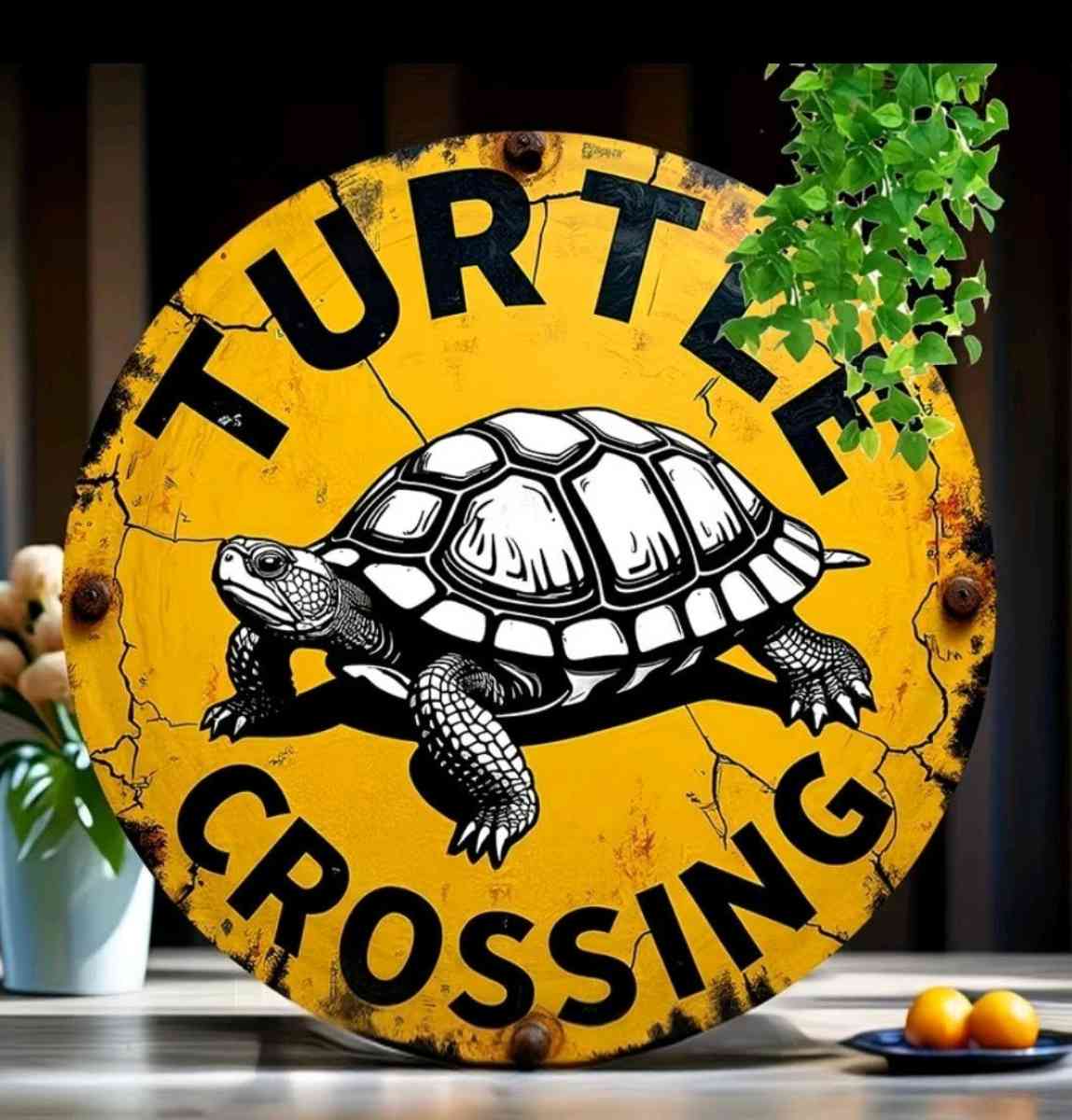 Turtle Crossing Sign