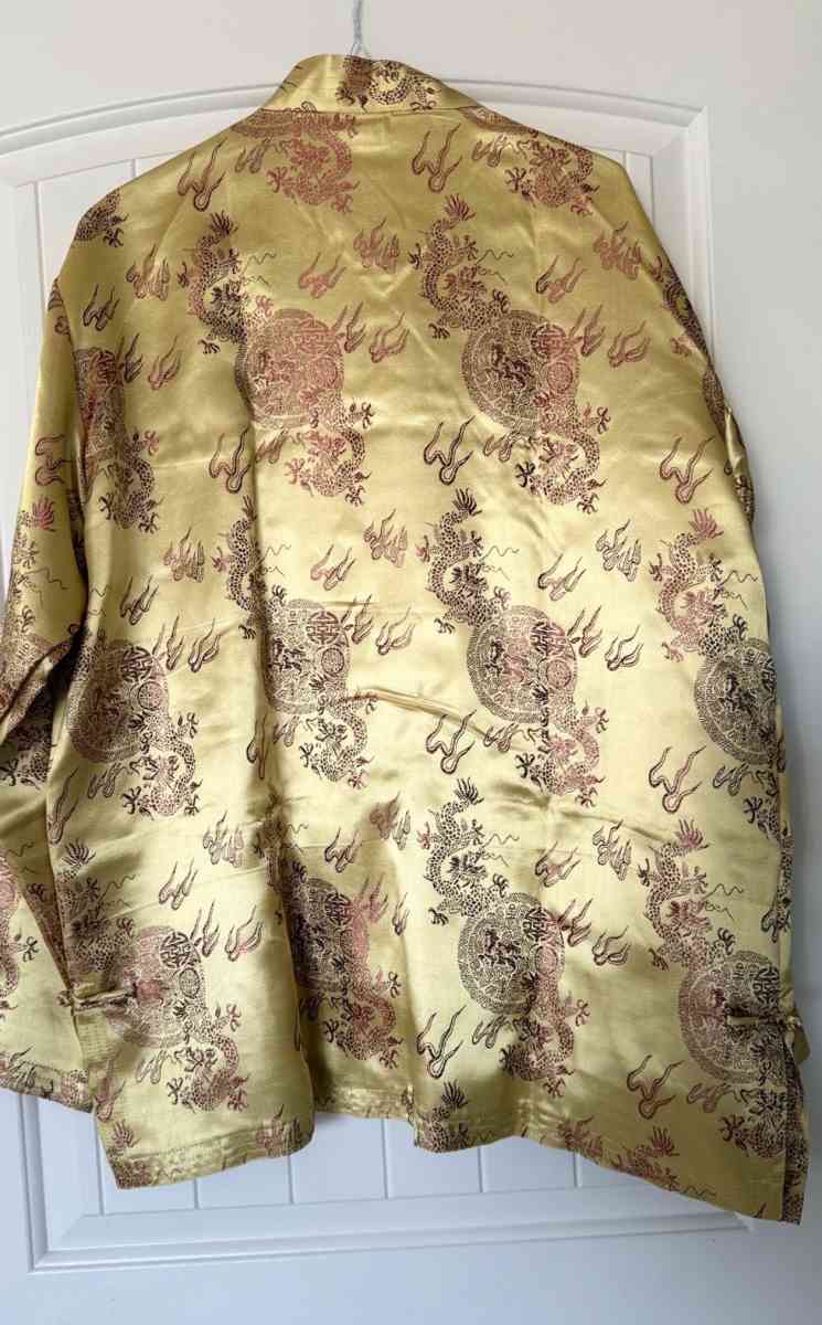 Chinese New Year Golden Dragon Jacket  Pants Set Size XXL WO