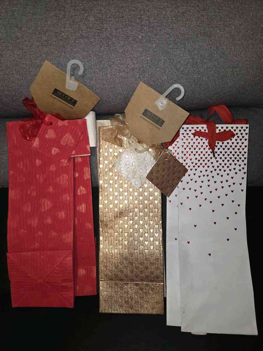 Valentines Wine Bottle Gift Bags New