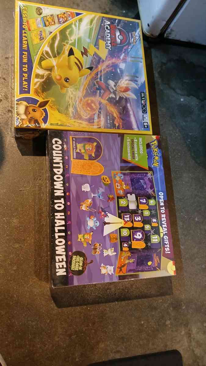 pokemon sealed game and figure set